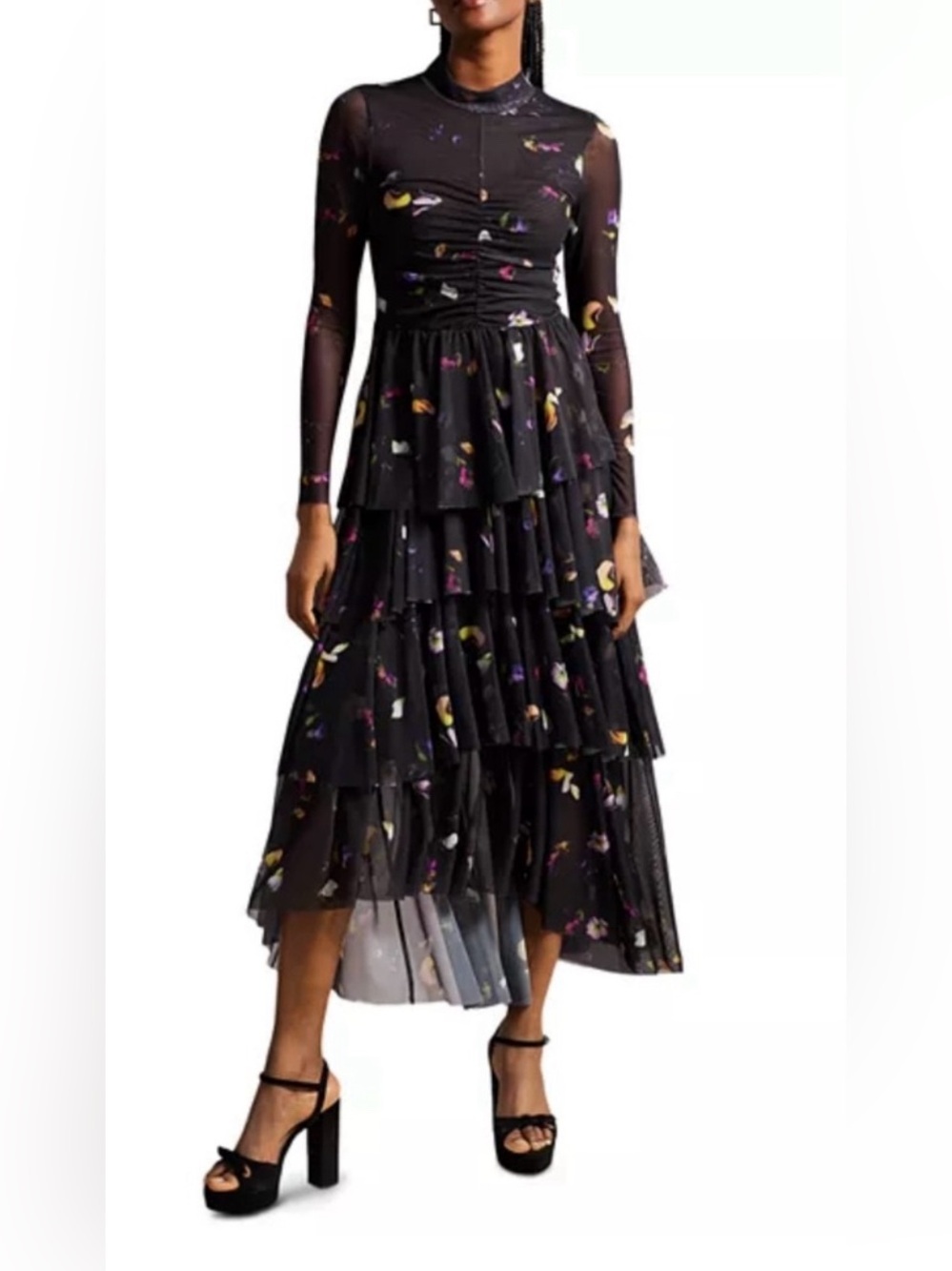 Ted Baker Mirande Midi Dress Size 3 Like New
